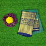Kanchipuram Green Saree Golden Jari Border
