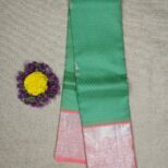 Kanchipuram-Green-Saree-Light-Pink-Border-1