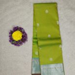 Kanchipuram Green Saree Silver Border