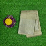 Kanchipuram Olive Green Saree Silver Border