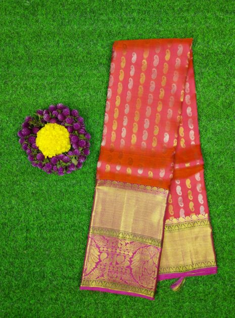 Kanchipuram-Red-Saree-Big-Border-1 Kanchipuram-Red-Saree-Big-Border-1