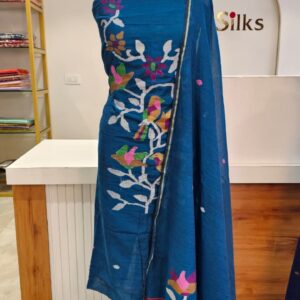 Jamdhani Suits Peacock Blue