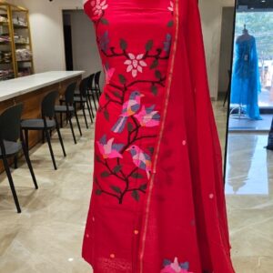 Jamdhani Suits Red